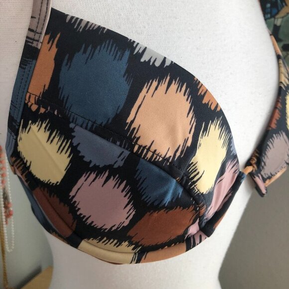 Victoria's Secret Padded Underwire Plunge Swim Halter Bikini Top - 36D NEW - Picture 7 of 8